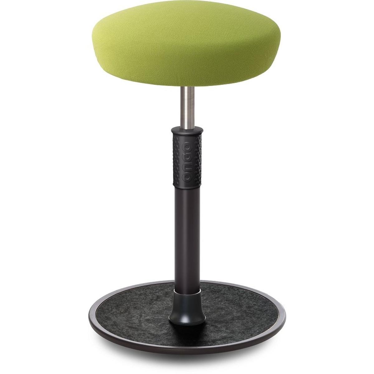 Ongo, Bürostuhl, Sitz- Stehhocker Free Tall Hutsitz Gestrick Hellgrün schwarz /schwarz