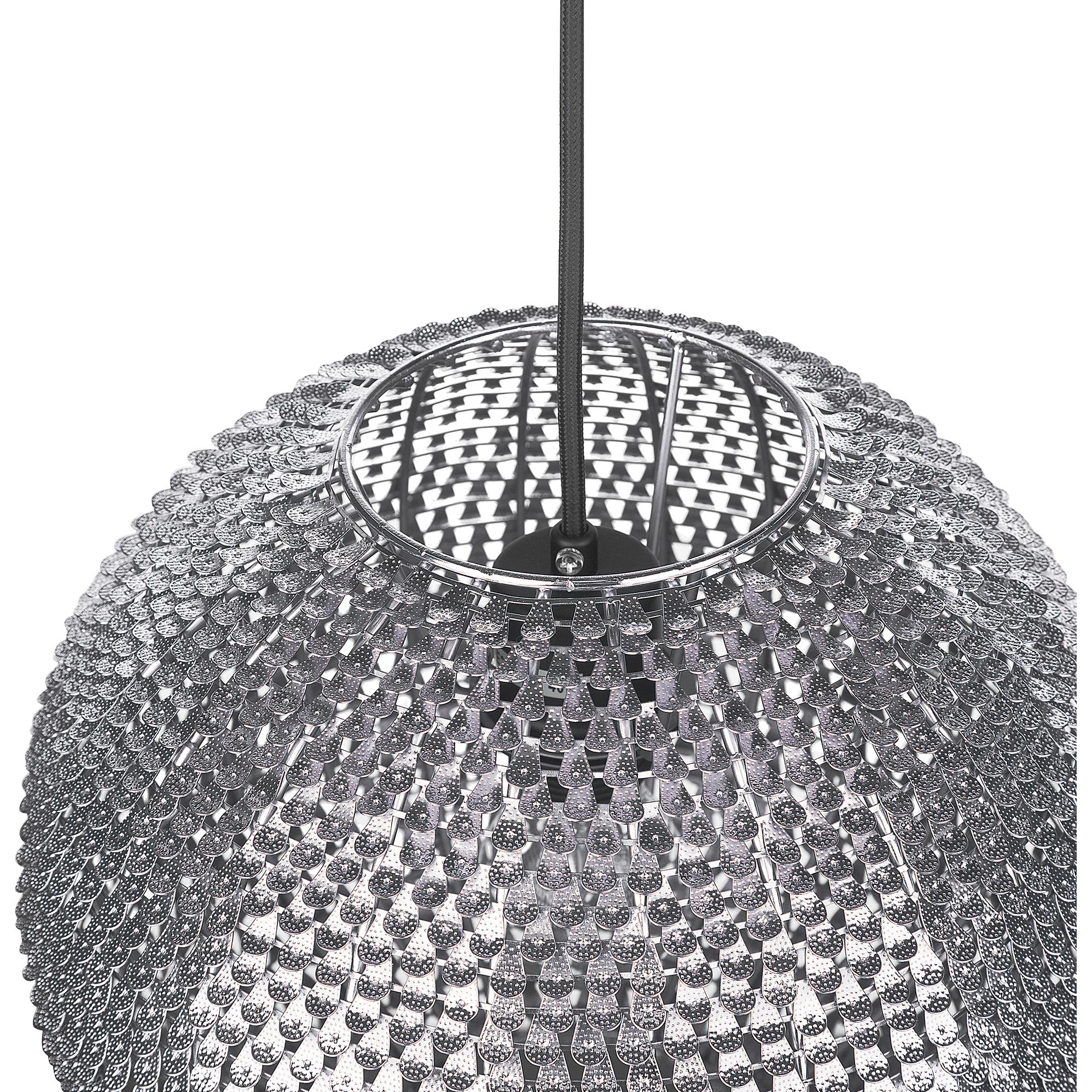 Beliani, Lampada A Sospensione, Lampa Kabanti Lempa, Kabanti SidabrinėJe His (E27)