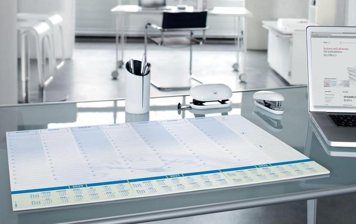 Actual product image Sigel Schreibtischunterlage Time blau/grün Papier 59,5 x 41,0 cm, 30 Blatt