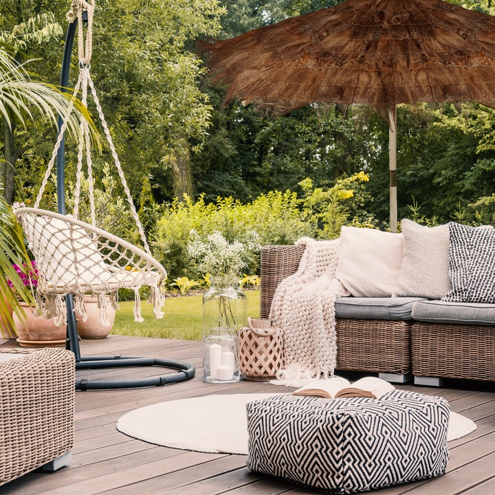 Actual product image Relaxdays Hawaiian parasol (2.15 m)