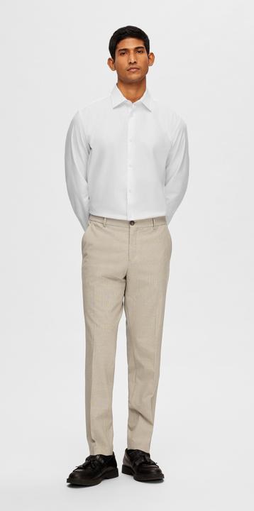 Actual product image Selected Slim fit checked suit trousers (56)