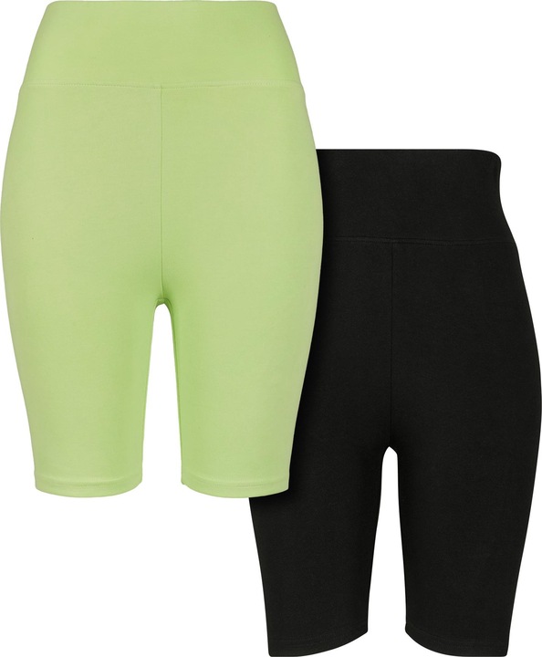Immagine prodotto Urban Classics Pantaloncini da ciclismo a vita alta da donna 2-Pack (XS)