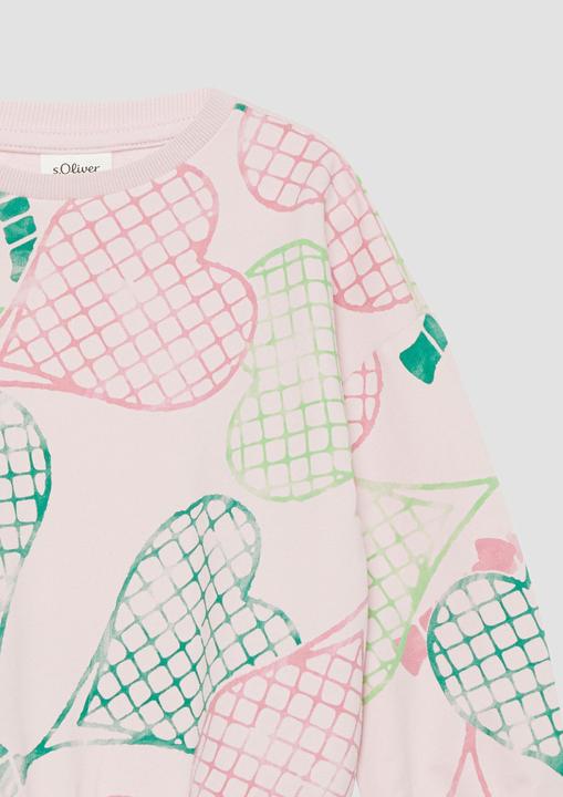 Produktbild s.Oliver Sweatshirt Sweatshirt mit All-over-Print (98)