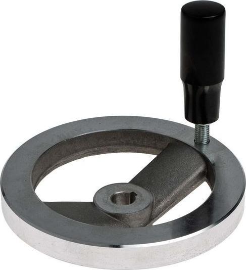 Actual product image RS PRO Handwheel,2-spoked,aluminium,125mm dia.