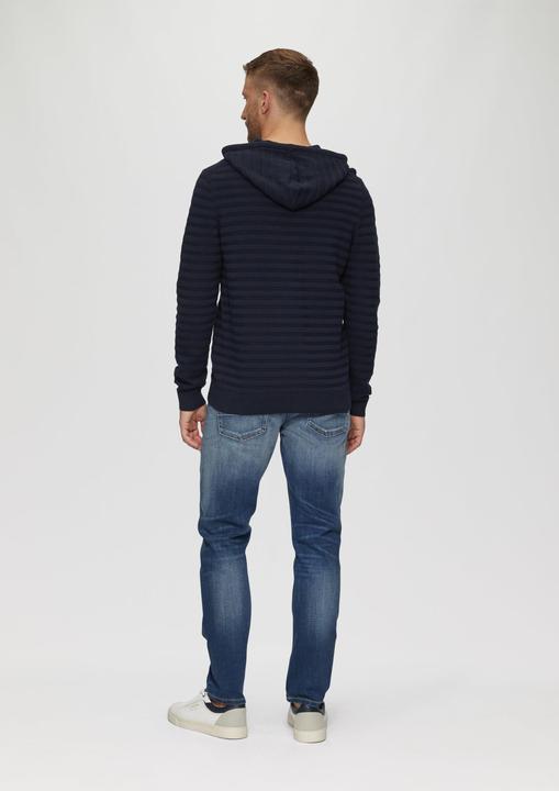 Image du produit s.Oliver Strickpullover Strickpullover mit Kapuze und Strukturstreifen (XXL)