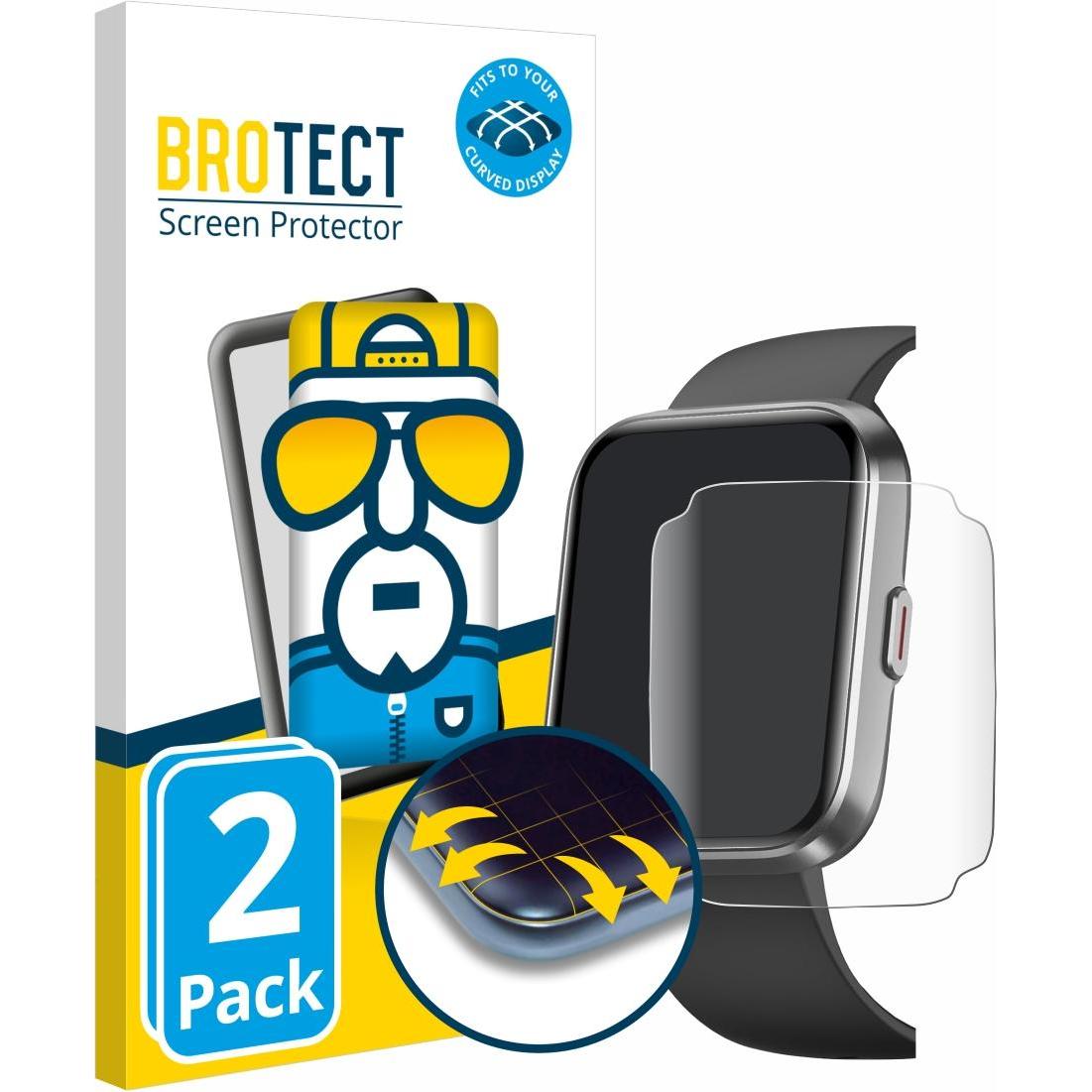 BROTECT Full-Screen Displayschutz, Smartwatch Schutzfolie, Transparent