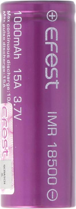 Actual product image Efest Akku Purple IMR18500 ungeschützt (1 pcs., 18500, 1000 mAh)