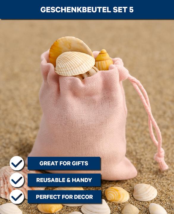 Actual product image I Am Creative Geschenkbeutel Set, Stoff (7x)