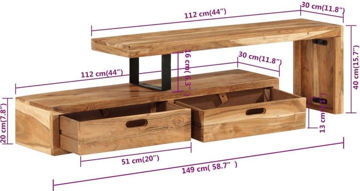 Produktbild vidaXL Ares (200 x 30 x 40 cm)