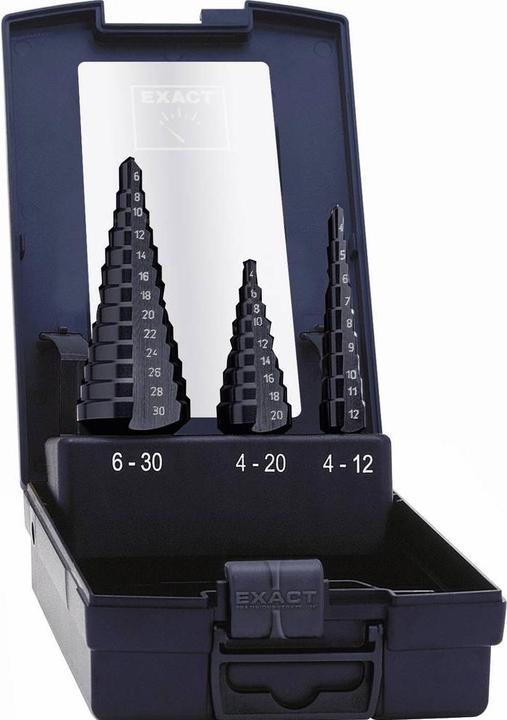 Actual product image Exact Step Drill HSS TIALN 412/420/630 (6 - 30, 4 - 12, 4 - 20)
