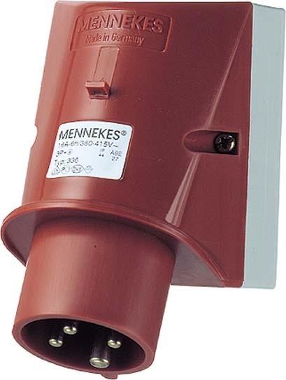 Produktbild Mennekes MEN 348 32A4P 6H400V Wandstecker IP44 (IEC 60309)