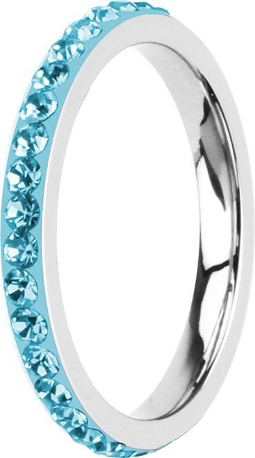 Immagine prodotto Star Piercing Anello in argento con fascia in cristallo color acqua (senza ottone, Acciaio chirurgico 316L, Materiale sintetico)
