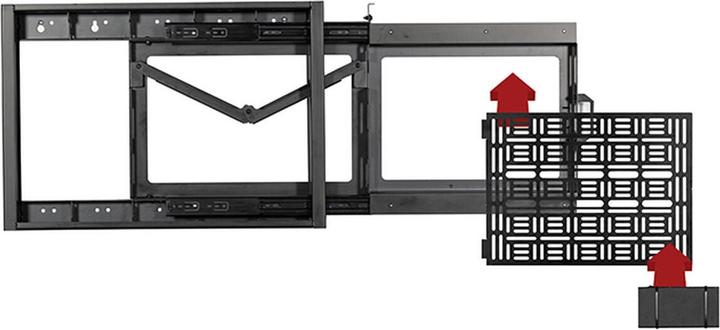 Productafbeelding b-tech Uitschuifbare AV opbergbak (Muur, 100 kg, 32" - 70")