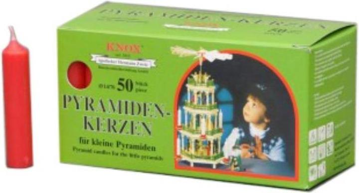 Actual product image Knox 150026 - Pyramid Candles 14/70 - red, 50 pieces (50 pcs.)