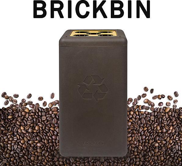Immagine prodotto kaiserkraft BrickBin è un raccoglitore di rifiuti riciclabile realizzato con i fondi di caffè (65 l)