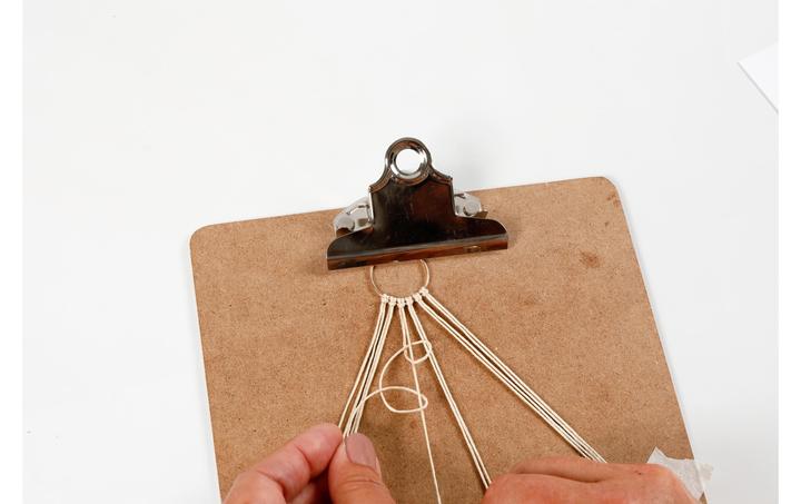Actual product image Creativ Company Craft set macramé earrings black/olive brown/beige