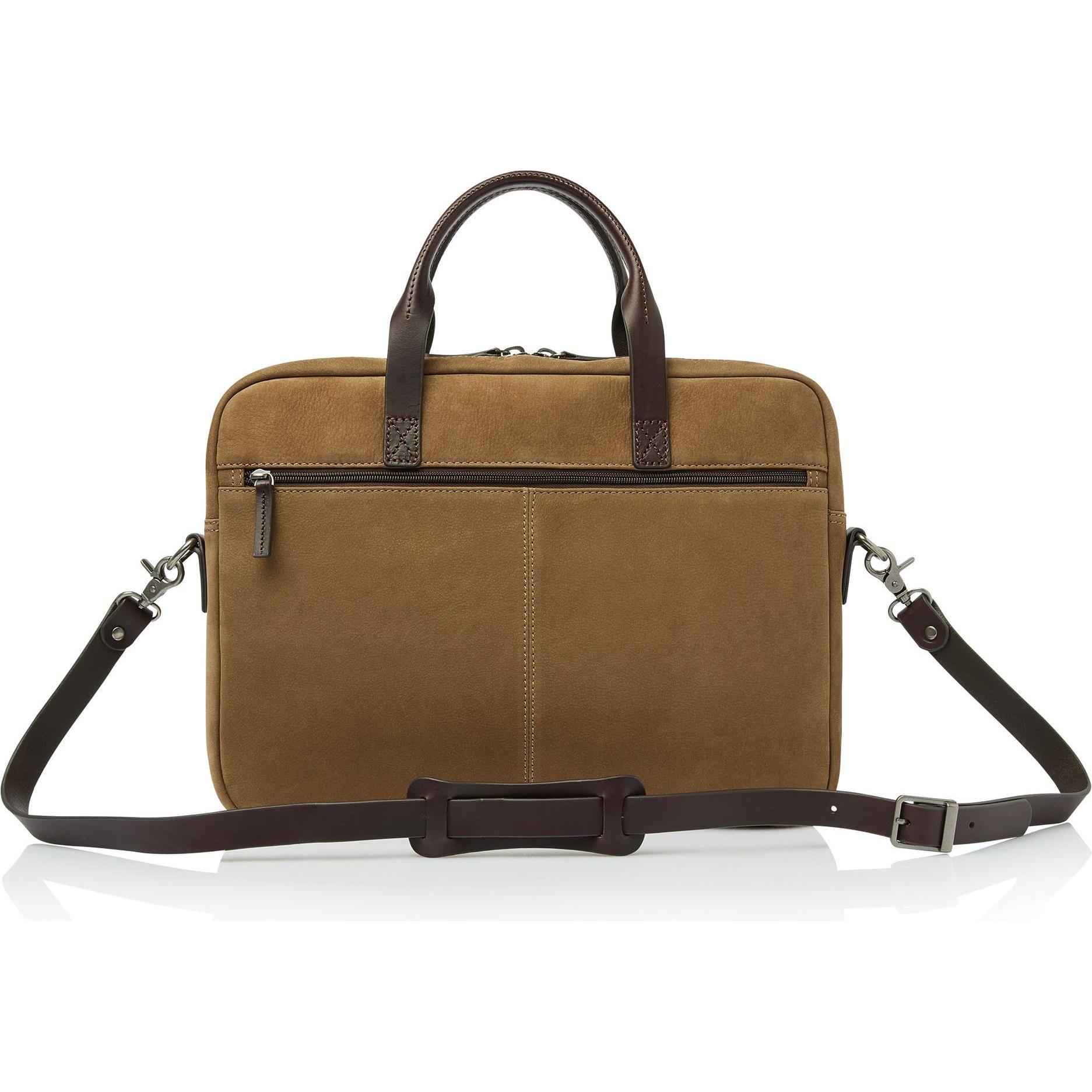 Thumbnail - Castelijn & Beerens Veneto Aktentasche RFID Schutz Leder 41 cm Laptopfach (15"), Notebooktasche, Braun