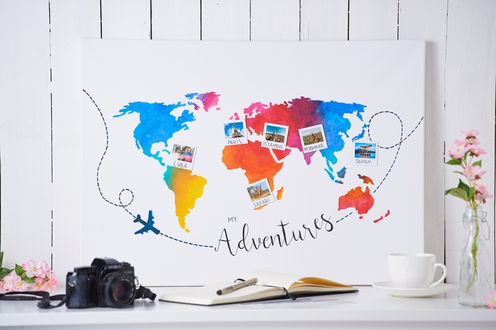 Immagine prodotto VBS Stencil "Mappa del mondo XXL", A2