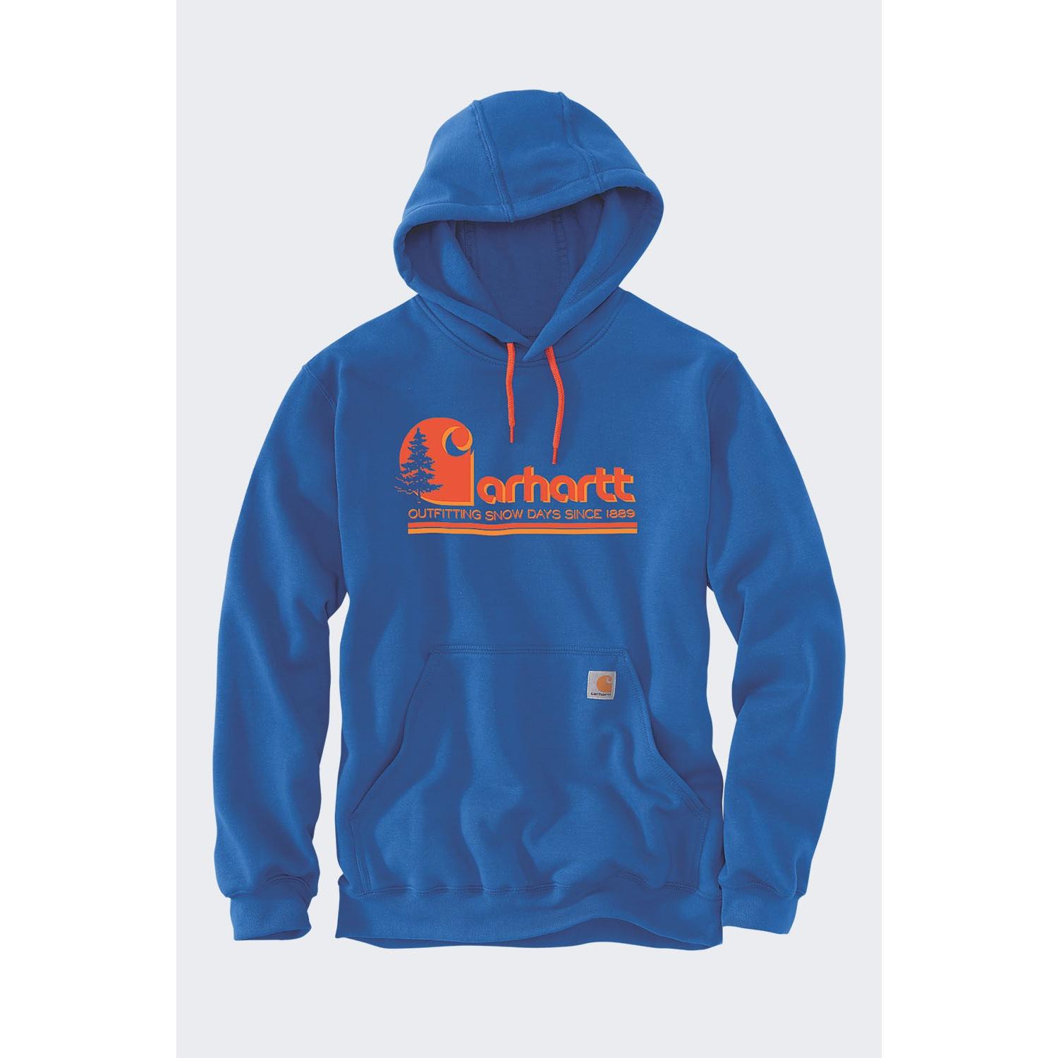 Carhartt, Felpa + Maglione, Mittelschweres Sweatshirt mit Baumgrafik in Beacon Blue, Blu, (M)