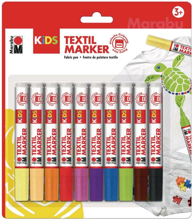 Marabu Crayon textile KiDS (Multicolore, 10 x)