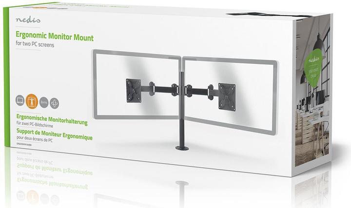 Actual product image Nedis Dual monitor mount - table mount for 14 to 24 inch two (Table, 24.02")