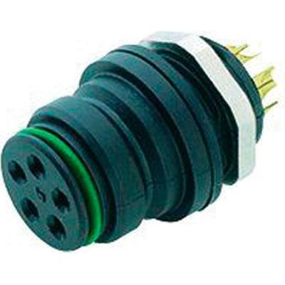 Schubiger Serie 720 5 pole female panel mount, Elektronikkabel + Stecker, Blau