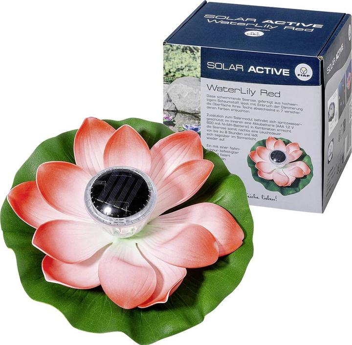 Image du produit Fiap 3206-4 SOLAR ACTIVE WaterLily Red Solar-Dekoleuchte LED LED fest eingeba (IP65)