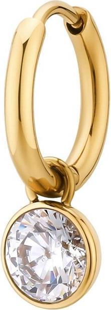 Brosway Orecchino singolo placcato oro con zircone 2in1 Chakra Bhke128