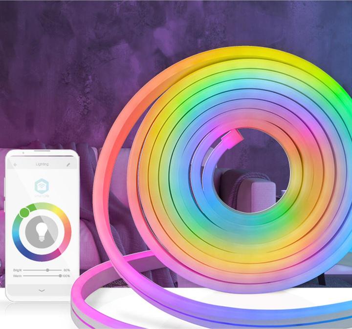 Image du produit Nedis WIFILN51CRGB Smart Full Color LED pásek Wi-Fi | Více barev | 5000 mm | IP65 | 960 lm, F (Multicolore, 500 cm, Extérieur, Intérieur)