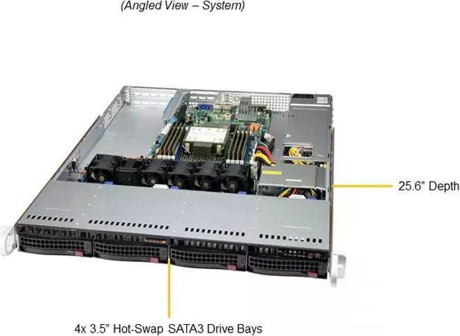 Actual product image Supermicro Barebone UP SuperServer SYS-510P-WT