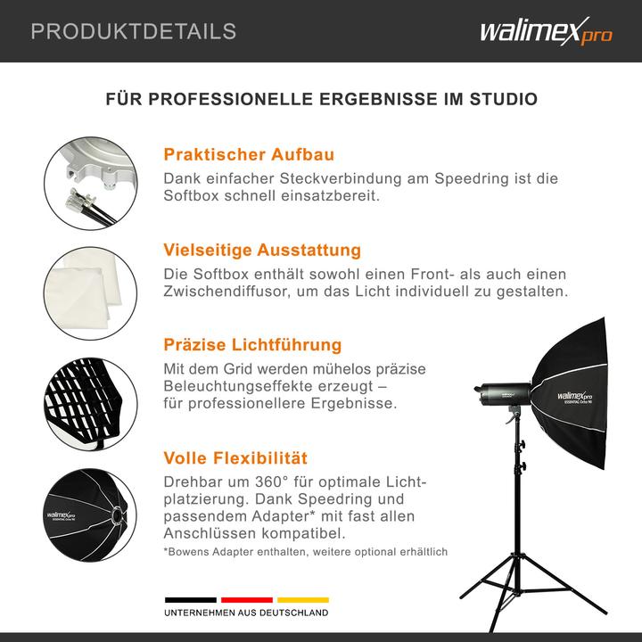 Actual product image Walimex pro Essential Octa 90 Hensel EH (Soft boxes, 90 cm)