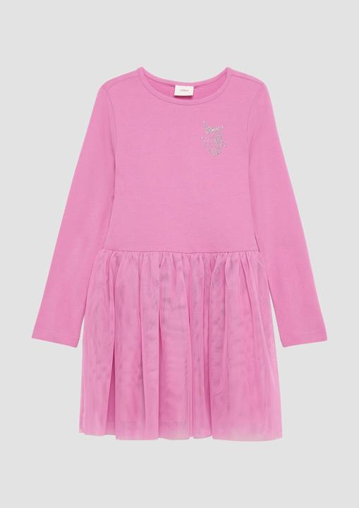 Actual product image S.Oliver Kleid Jersey-Kleid mit Tüllrock und Glitzer-Print (104)