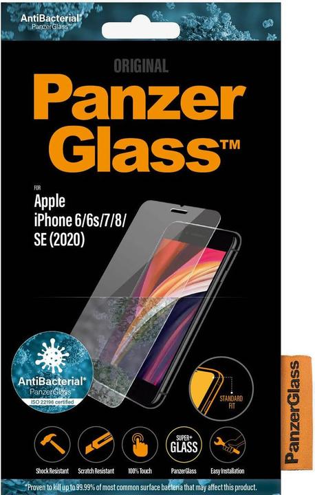 Image du produit PanzerGlass ajustement standard (1 pcs, Apple iPhone 6, Apple iPhone 6s, Apple iPhone 7, Apple iPhone 8, Apple iPhone SE (2ème génération), Apple iPhone SE (3ème génération))