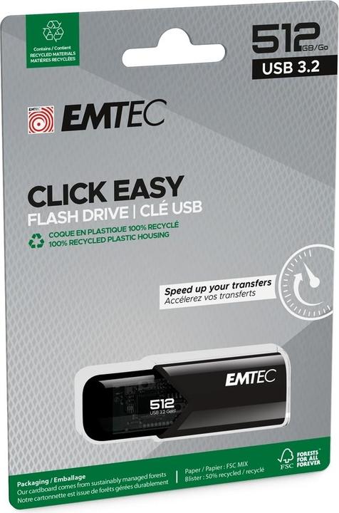 Produktbild Emtec B110 Click Easy (512 GB, USB-A)