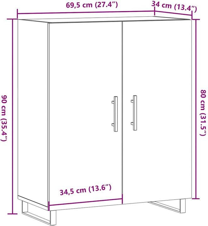 Image du produit vidaXL Sideboard (69.50 x 34 x 90 cm)