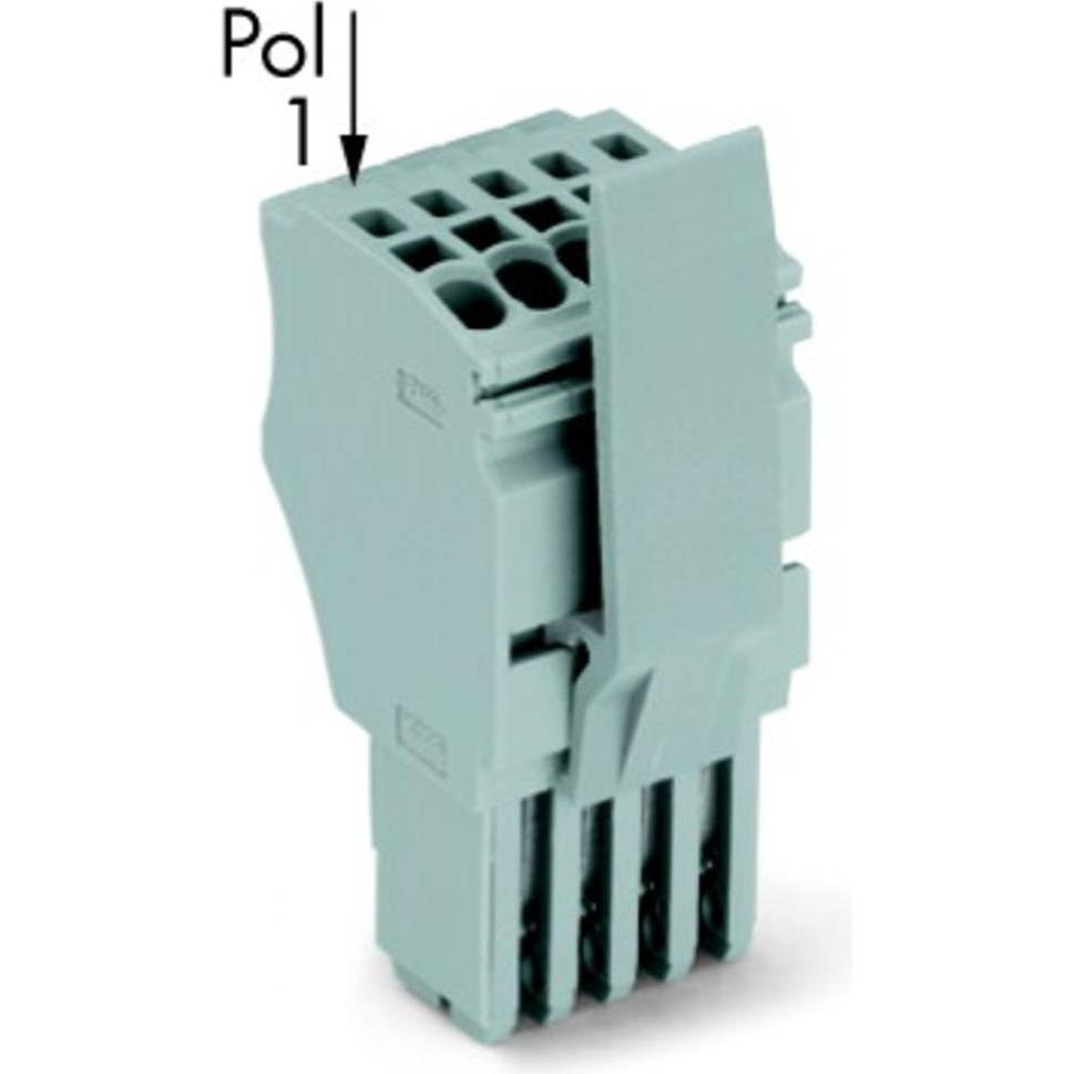 Wago Connettore multipoint femmina a 1 filo, Accessori di elettronica + Alloggiamento, Grigio
