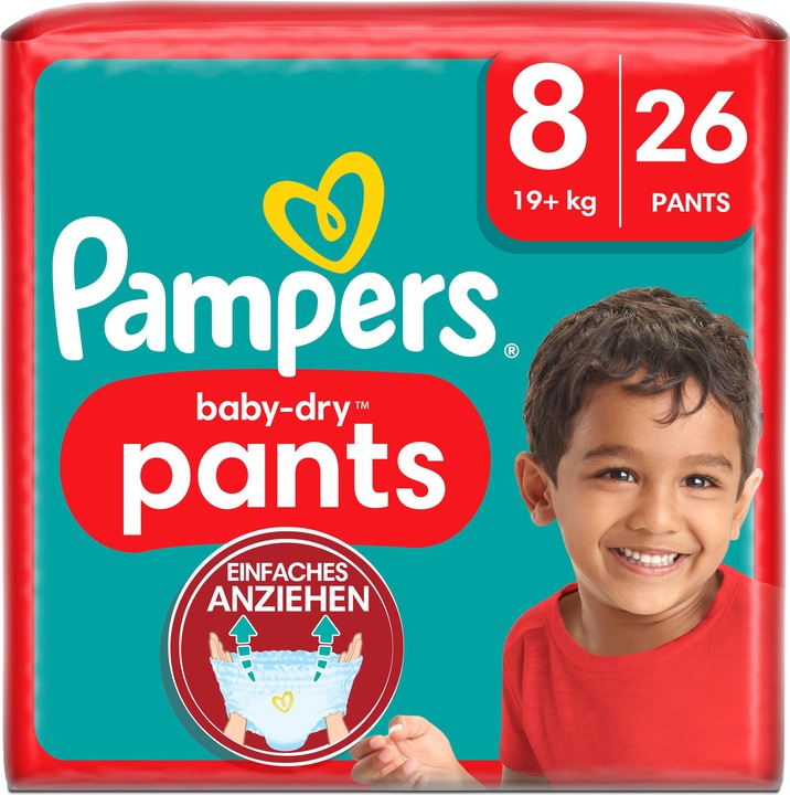 Immagine prodotto Pampers Baby-Dry Pants (Dimensione 8, Pacco trasportabile, 26 Pezzo/i)