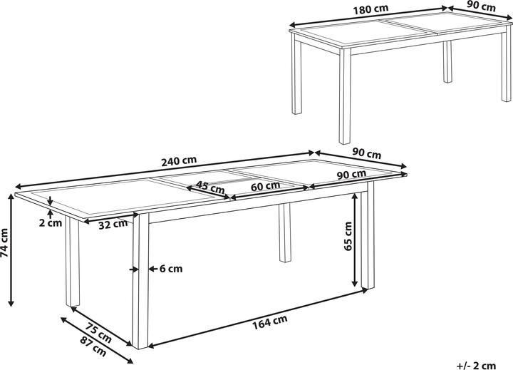 Produktbild Beliani Skaloma (180 x 90 x 74 cm)