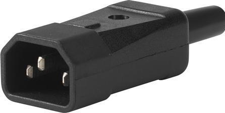 Image du produit Kaiser 749/sw Connecteur pour appareils froids 749 Fiche, droite Nombre total de pôles : 2 + P