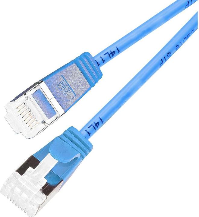 Produktbild SLIM Slimpatchkabel Cat 6A, U/FTP, 1m, Blau (U/FTP, CAT6, 1 m)