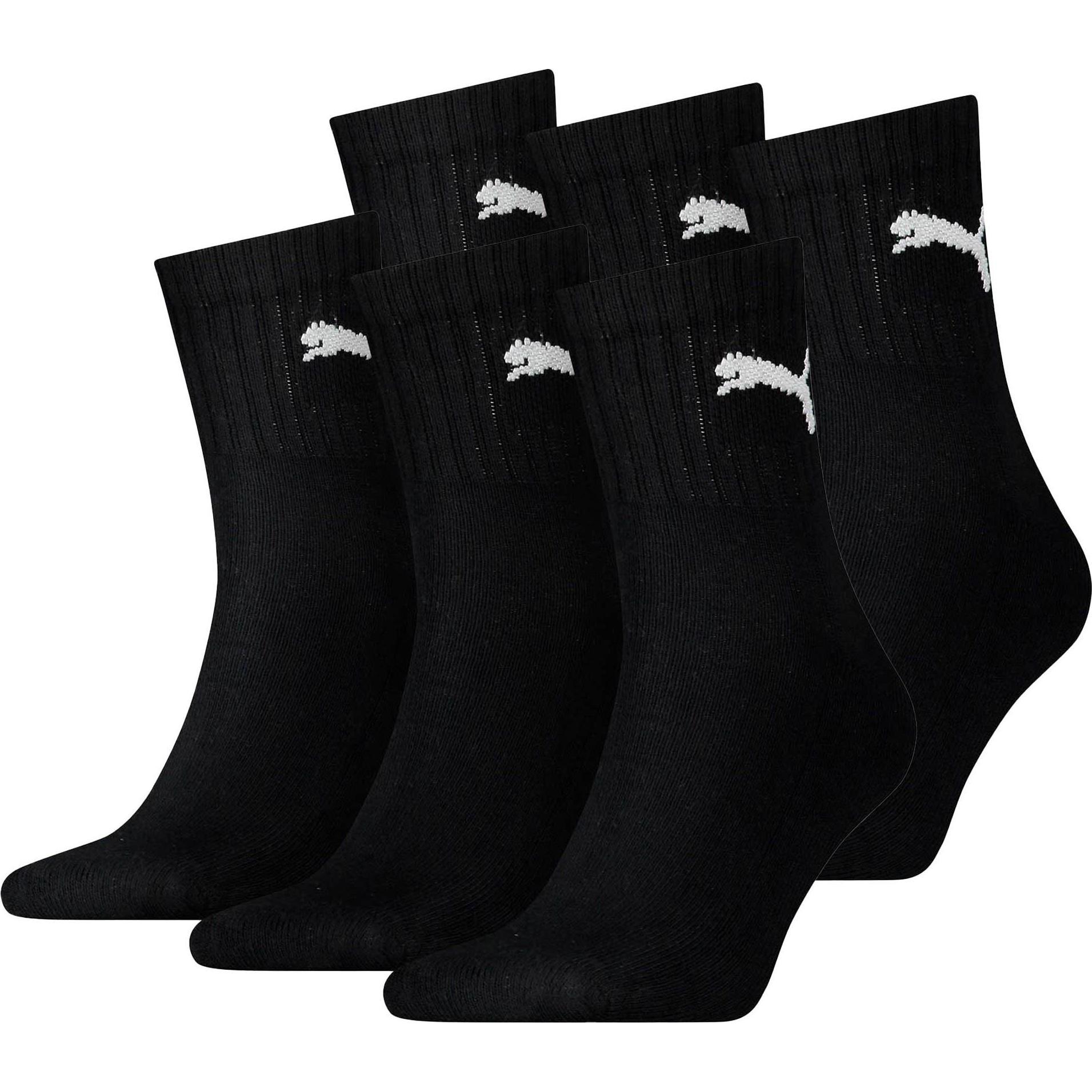 Puma, Herren, Socken, Socken Sportlich Stretch, Schwarz, (6er Pack, 35 - 38)