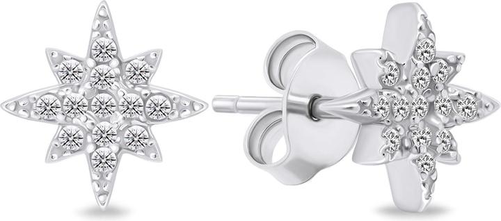 Image du produit Brilio Silver - Boucles d'oreilles en argent avec zircons Stars EA623W