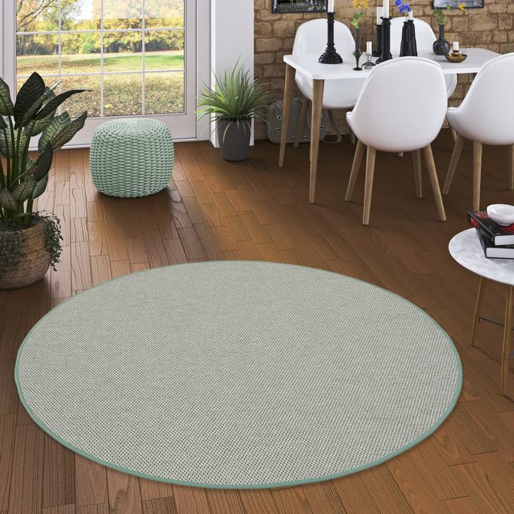 Actual product image Snapstyle Bentzon Natur Flachgewebe Teppich Rund (100 x 100 cm)