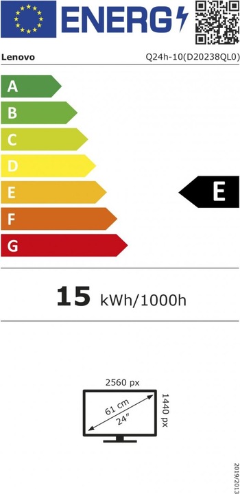 Energie-Label Lenovo Q24h-10 (2560 x 1440 Pixel, 23.80")