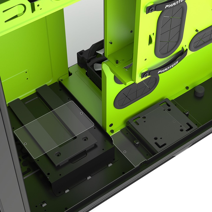 Produktbild Phanteks Enthoo Primo Special Edition, schwarz/grün (E-ATX, mATX, ATX)