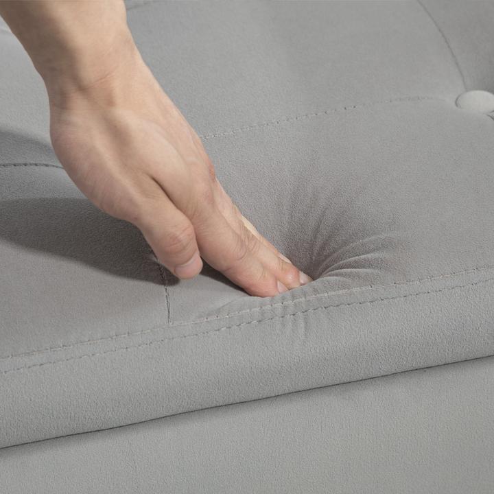 Image du produit Homcom Sitzbank Polyester, Schaumstoff Hellgrau (107 cm)