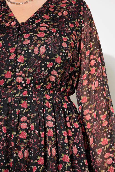Produktbild Studio Untold Maxikleid, A-Line, doppellagig, Chiffon, Asia Print (46, 48)