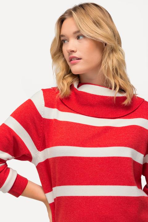 Produktbild Ulla Popken Rollkragen-Pullover, Ringel, kurz, Langarm (50, 52)