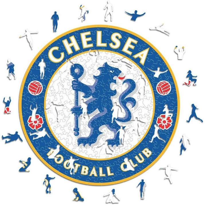 Actual product image Iconic Chelsea FC - Logo - Wooden Puzzle Size M (270 pieces) (270 pieces)