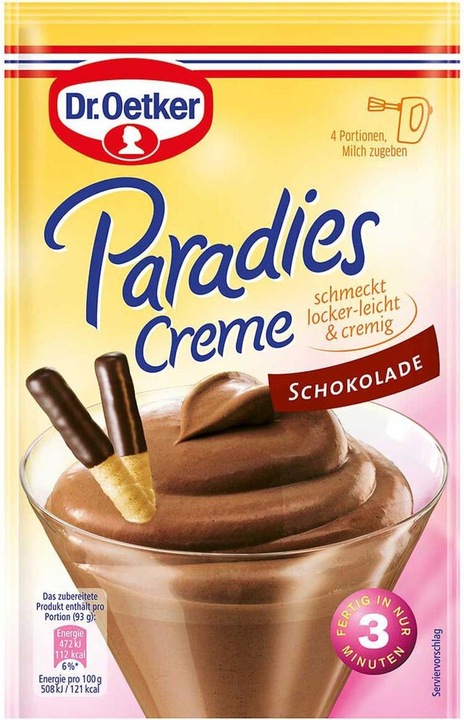 Produktbild Dr. Oetker Paradiescreme Schoko (74 g)